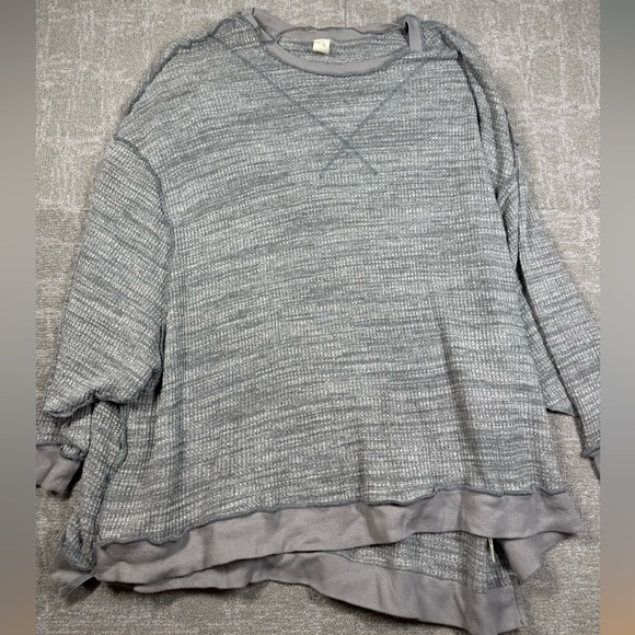 Free People Super Oversized Slouchy Baggy Long Sleeve Tunic Top Sz Small - Picture 1 of 6